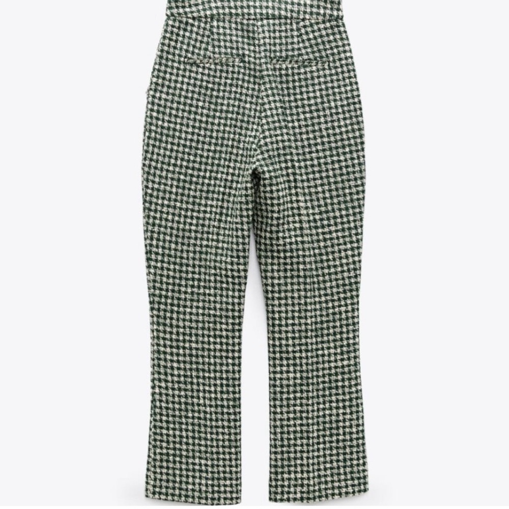 NWT ZARA TWEED STRUCTURED MINI FLARE PANTS - Picture 8 of 9